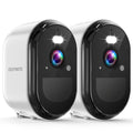 Wireless Security Cameras 2K Battery Powered, Indoor Outdoor WiFi with AI Motion Detection, 2 Cameras R873