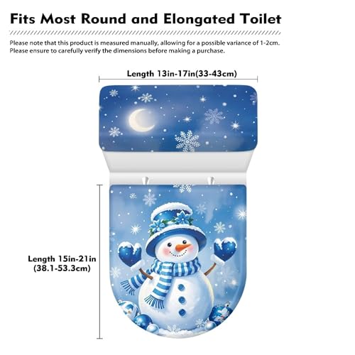 Christmas Toilet Lid and Tank Cover Set for Bathroom Decor K51670
