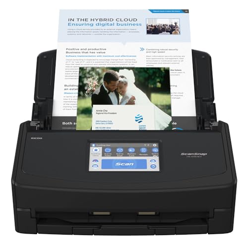 Wireless Document Scanner with Touchscreen and Auto Document Feeder F6657
