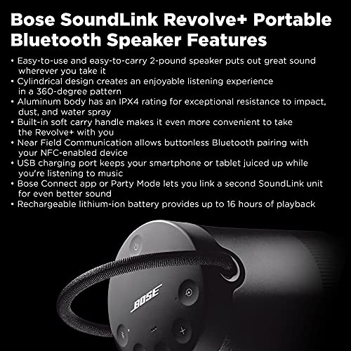 Portable Bluetooth Speaker with 360 Degree Sound, Water Resistant, Black T1155