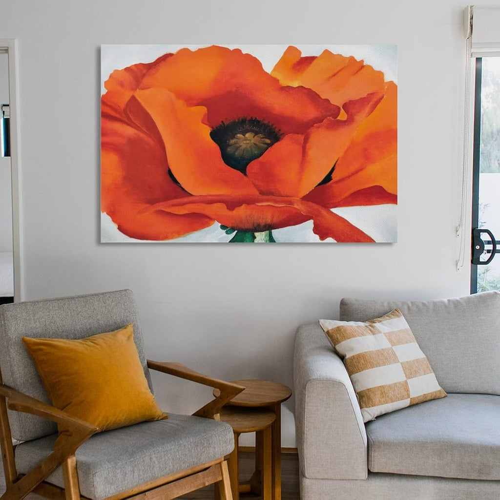 Red Poppies Art Flower Poster Canvas Wall Decor 16x24inch Unframe-Style Z892