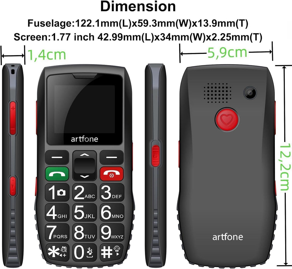 Big Button 4G Senior Mobile Phone with SOS and Loud Volume F5218