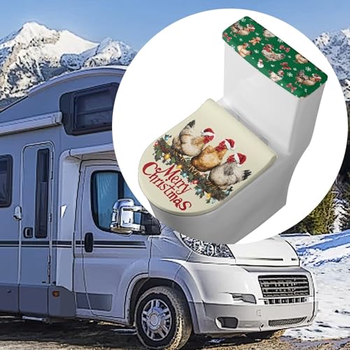 Christmas Toilet Lid and Tank Cover Set for Bathroom Decor K51670