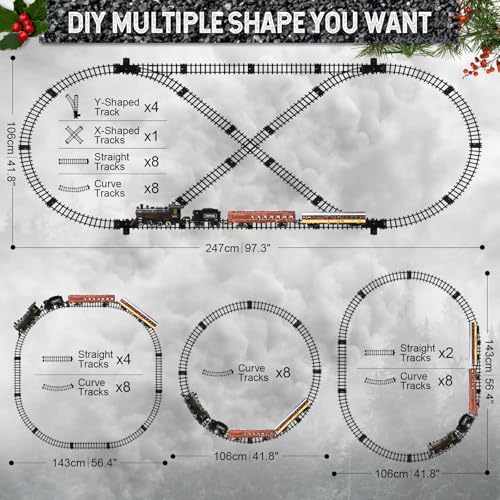Remote Control Train Set with Lights and Sounds for Kids U122