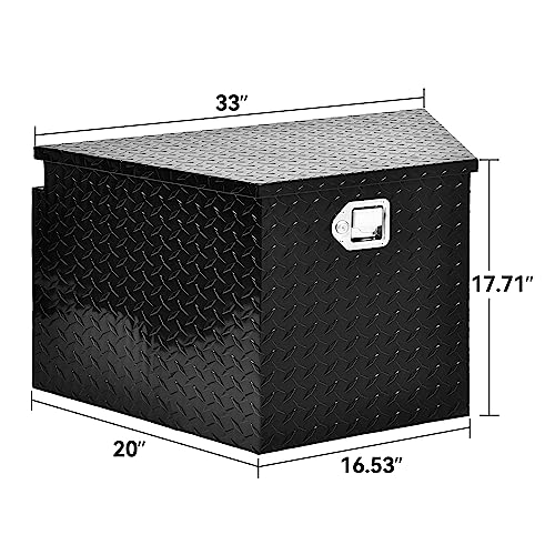 33 Inch Heavy Duty Aluminum Trailer Tool Box with Lock and Keys O5125