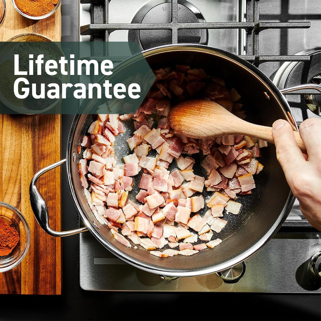 12 Piece Hybrid Stainless Steel Cookware Set with Lids, Stay Cool Handles T181235