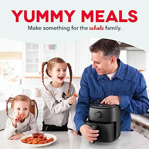 Electric Air Fryer Oven, 2.6 Qt., Grey, Compact, Auto Shut Off, 1000-Watt O64979