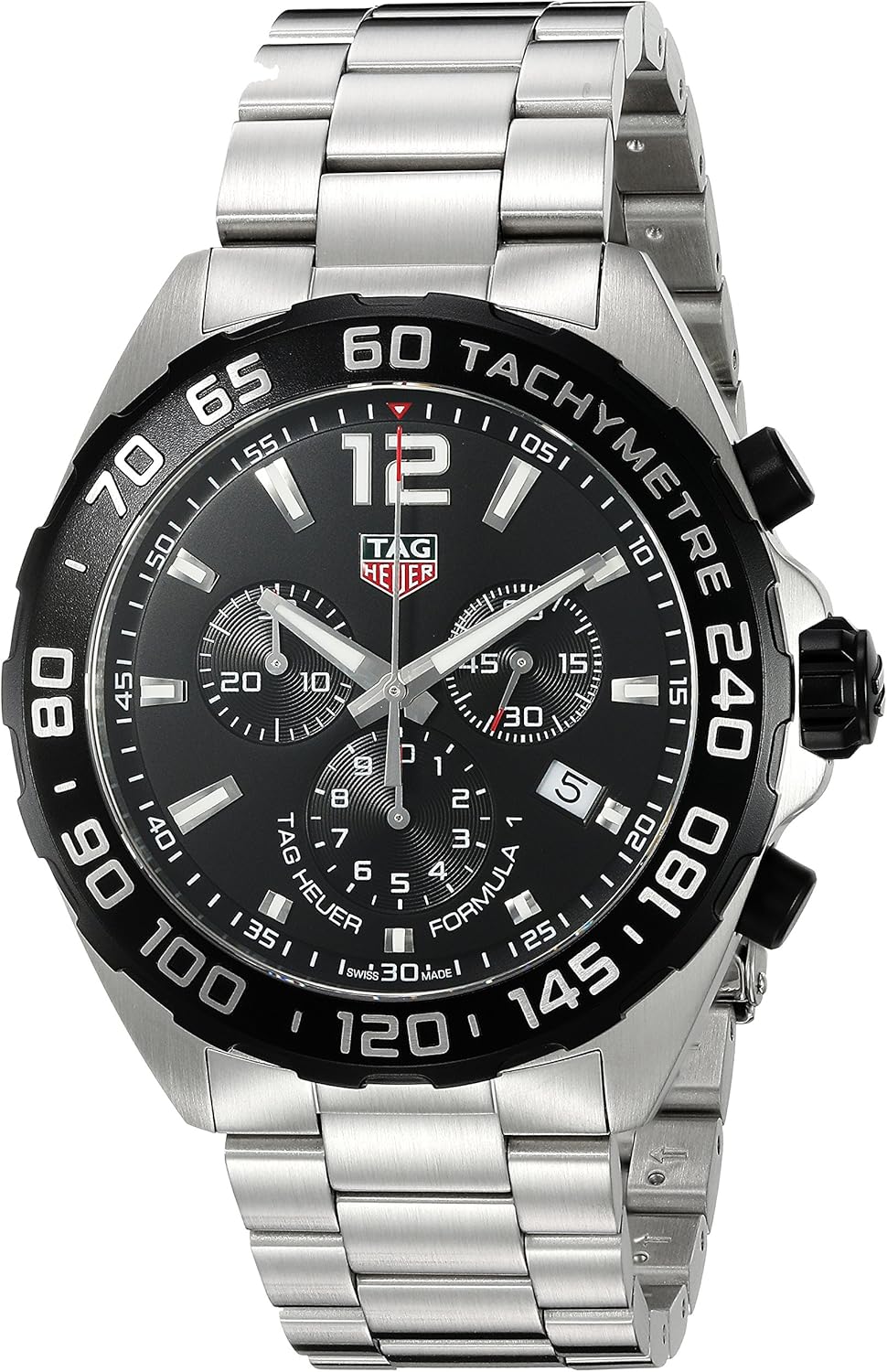 Tag Heuer Men's 'Formula 1' Swiss Quartz Stainless Steel Dress Watch, Color:Silver-Toned (Model: CAZ1010.BA0842)