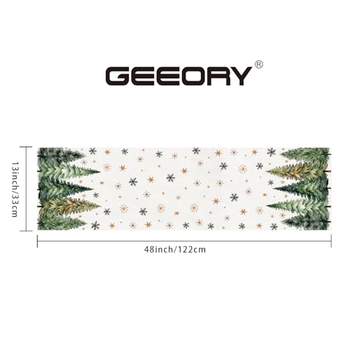 Christmas Table Runner 13x72 Inch, Red Winter Holiday Decor H348