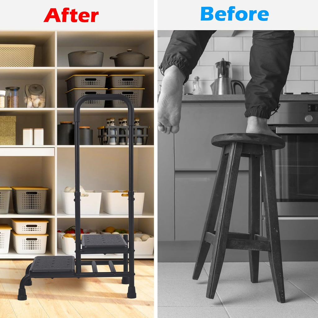 2 Step Stool with Handle for Elderly, Heavy Duty V247