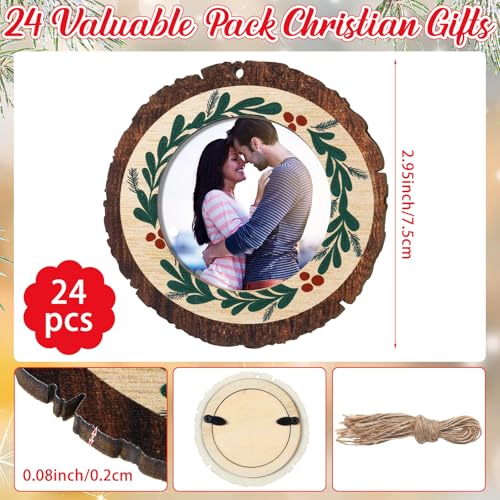 24 Pcs Christmas Photo Ornament Frames for Baby First Christmas Tree Keepsake K3591