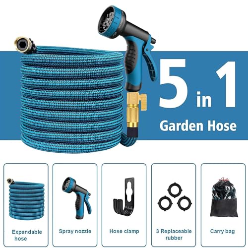 Expandable Garden Hose with Spray Nozzle and Storage Bag H52603