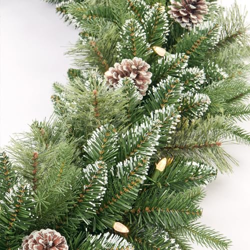 Pre-lit Christmas Garland 9ft with 50 LED Lights B458889