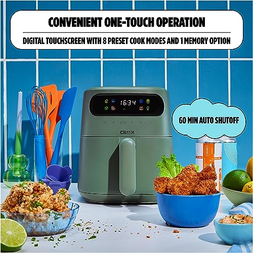 8 QT Digital Air Fryer with Touch Screen, Timer and Auto Shut-off, Lavender L33592