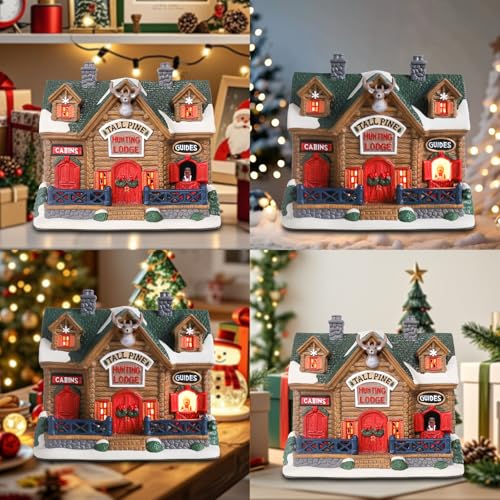 Lighted Ceramic Christmas Village Houses Indoor Decor Y567324
