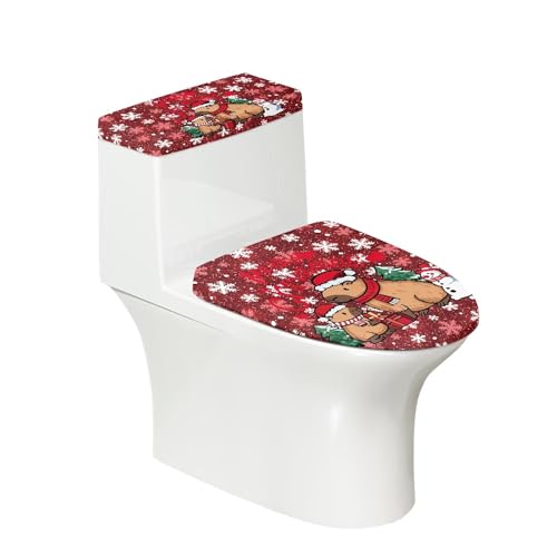 Christmas Toilet Lid and Tank Cover Set for Bathroom Decor K51670