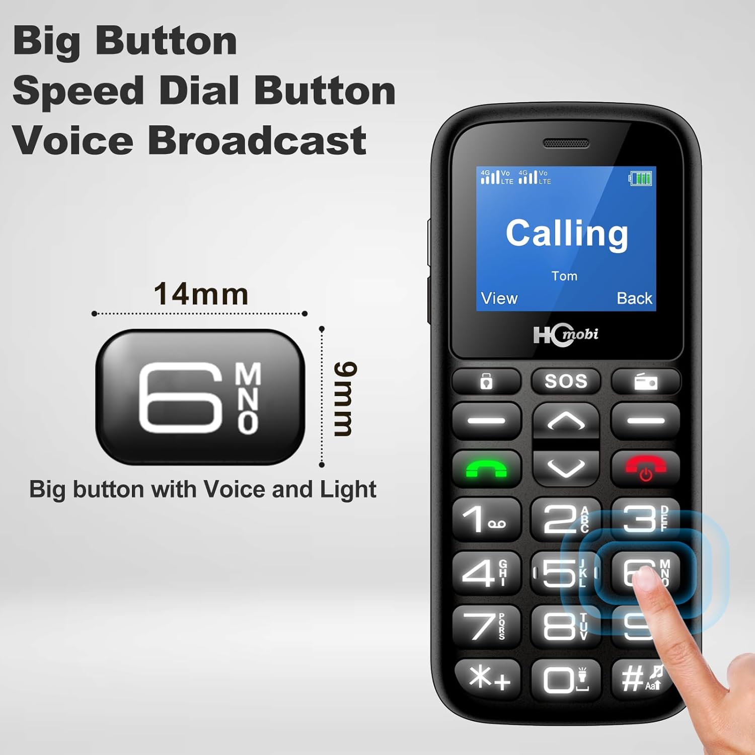Unlocked Cell Phones for Seniors with Big Buttons and SOS U758625