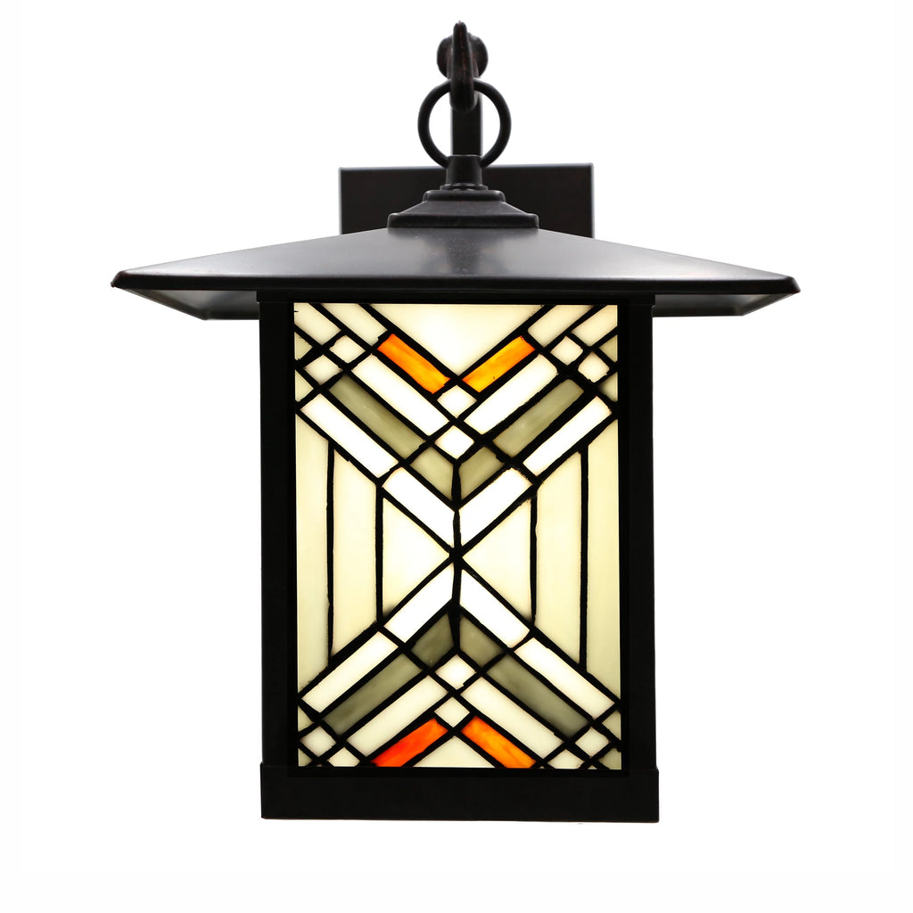 Outdoor Mission Stained Glass Wall Sconce Q698