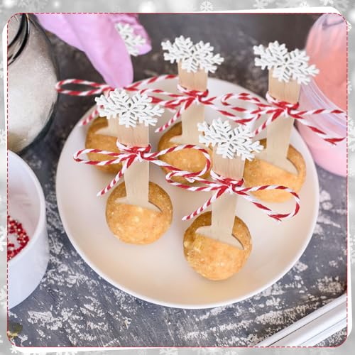 100 Set Christmas Wooden Spoons for Hot Cocoa, Chocolate, and Baking U148