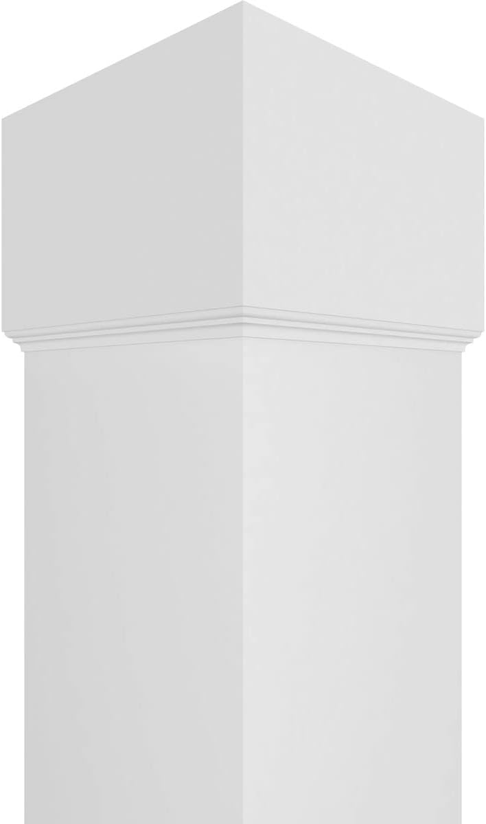 10"W x 9'H Square Non-Tapered Smooth PVC Column Wrap Kit K877