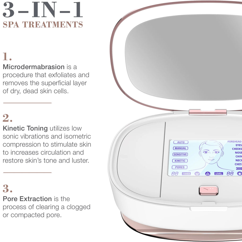 3 in 1 Microdermabrasion Machine with Diamond Tips and Pore Extractor N5809