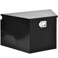 YITAMOTOR 33 Inch Trailer Tongue Boxes, Heavy Duty Aluminum Trailer Tool Box, Diamond Plate Storage Box, Waterproof Trailer Box for Pick Up Truck Bed, RV Trailer with Lock and Keys