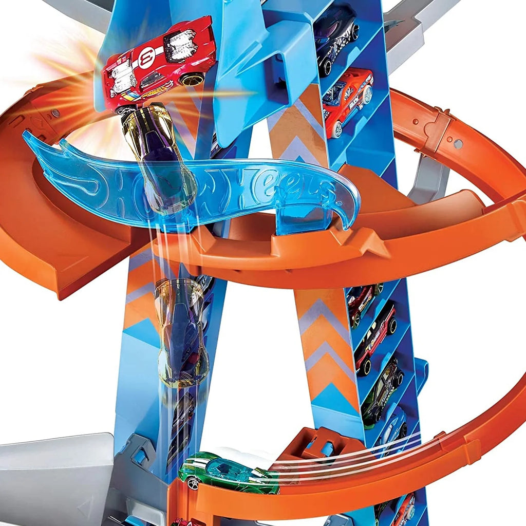Action Sky Crash Tower Track Motorized Racing Playset Z7160