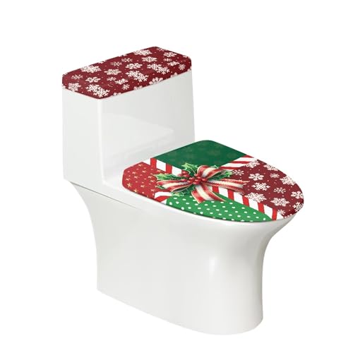 Christmas Toilet Lid and Tank Cover Set for Bathroom Decor K51670