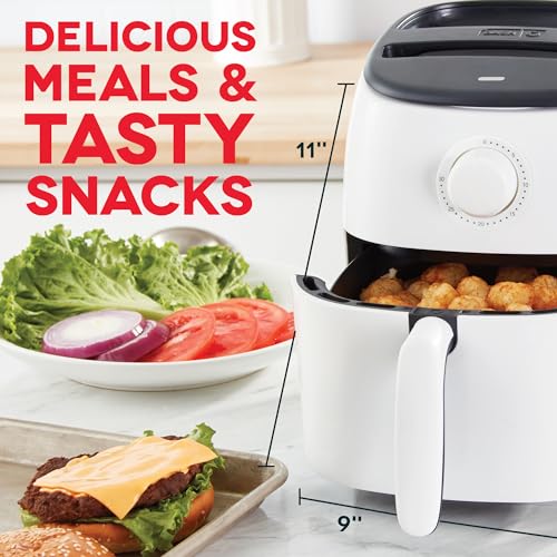 Electric Air Fryer Oven, 2.6 Qt., Grey, Compact, Auto Shut Off, 1000-Watt O64979