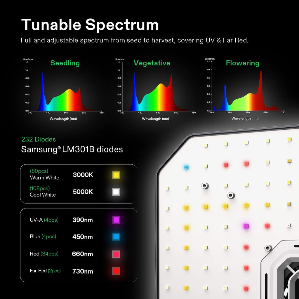 Grow Tent Kit with 100W LED Grow Light and Carbon Filter T911821