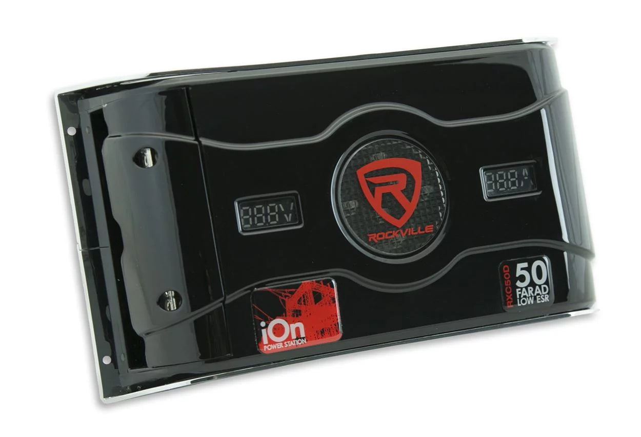 50 Farad 24V Car Audio Capacitor with Voltage and Amperage Meter S338