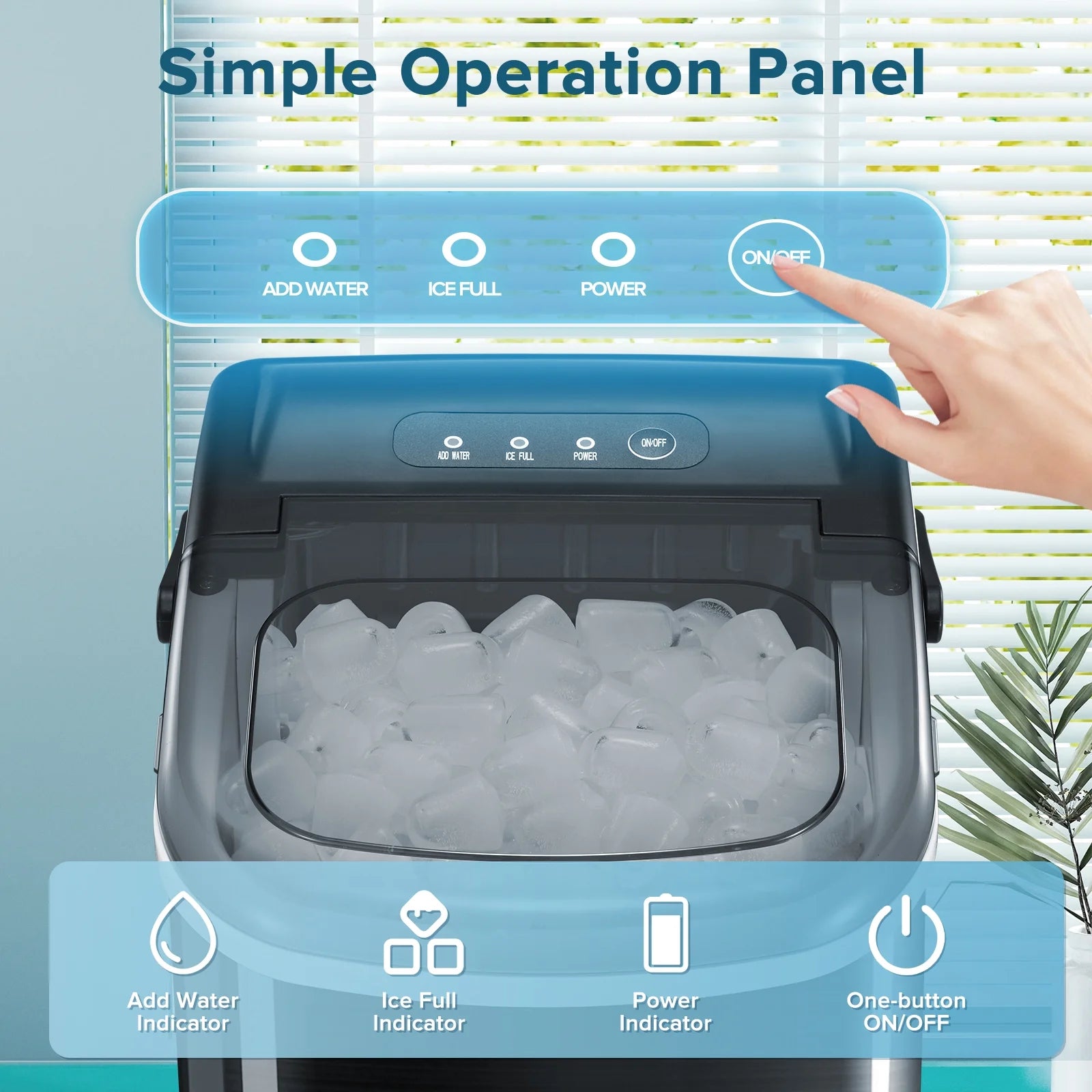 Portable Ice Maker Countertop, Self-Cleaning, 26lbs/24H U8082