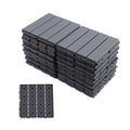 Plastic Interlocking Deck Tiles, 12"×12"(Pack of 30), Patio Flooring Outdoor Waterproof All Weather Use, Outdoor Flooring for Patio Garden Poolside Front/Back Yard,Dark Gray