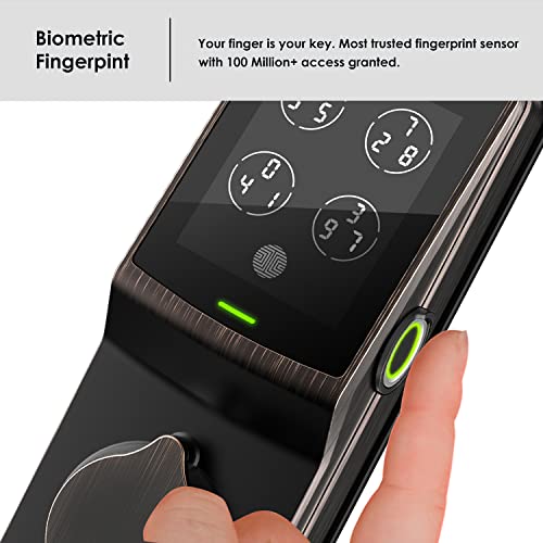 Smart Lock with Bluetooth, Keyless Entry, Touchscreen Keypad, Auto Lock Z6266