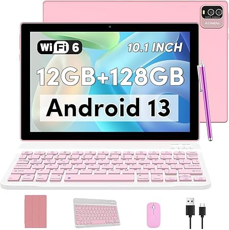10 Inch Android Tablet with Keyboard Case Mouse Stylus J550018