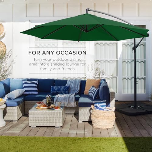 10ft Offset Hanging Patio Umbrella with Tilt Adjustment B8174