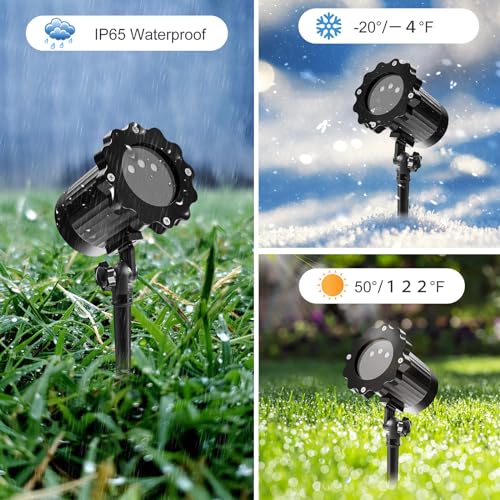 Outdoor RGB Laser Projector with Starry Sky & Firefly Effects, RF Control, IP65 for Holiday Garden Decor B94881