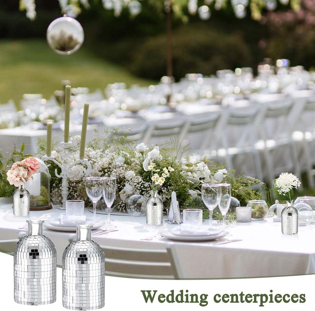 Disco Ball Mini Glass Bud Vase for Flowers and Plants P2721