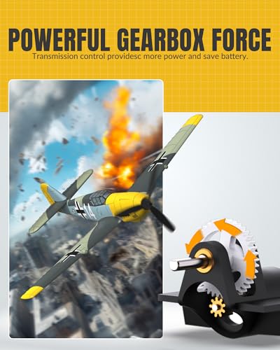 RC Plane 3 Channel Remote Control Airplane Fighter Toy, 2.4GHz 6-axis Gyro, Easy to Fly for Adults Kids Beginners B2466