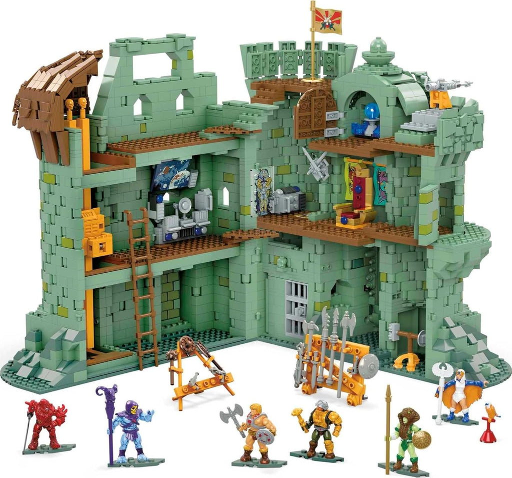 Castle Grayskull Building Set with 3508 Pieces, 6 Poseable Figures, 13+ Inches Tall J807375