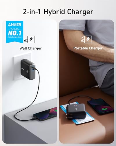 10,000 mAh 20W USB-C 2-in-1 Portable Charger and Wall Charger X920