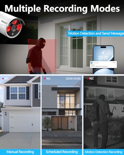 Wireless Security Camera System with 2TB Hard Drive, 4 Cameras, Night Vision Y58787