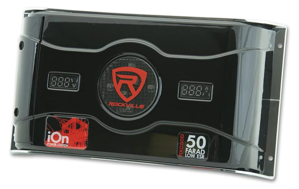 50 Farad 24V Car Audio Capacitor with Voltage and Amperage Meter S338