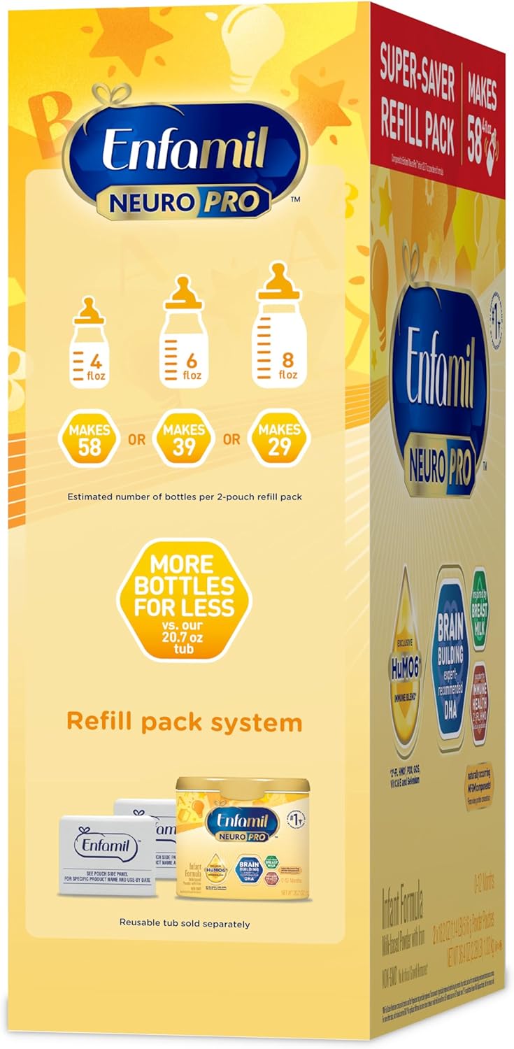 Baby Formula with Prebiotics, DHA, Non-GMO, Refill Box S161