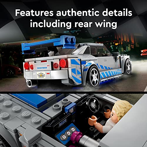Nissan Skyline GT-R (R34) Race Car Building Kit with Racer Minifigure X74152