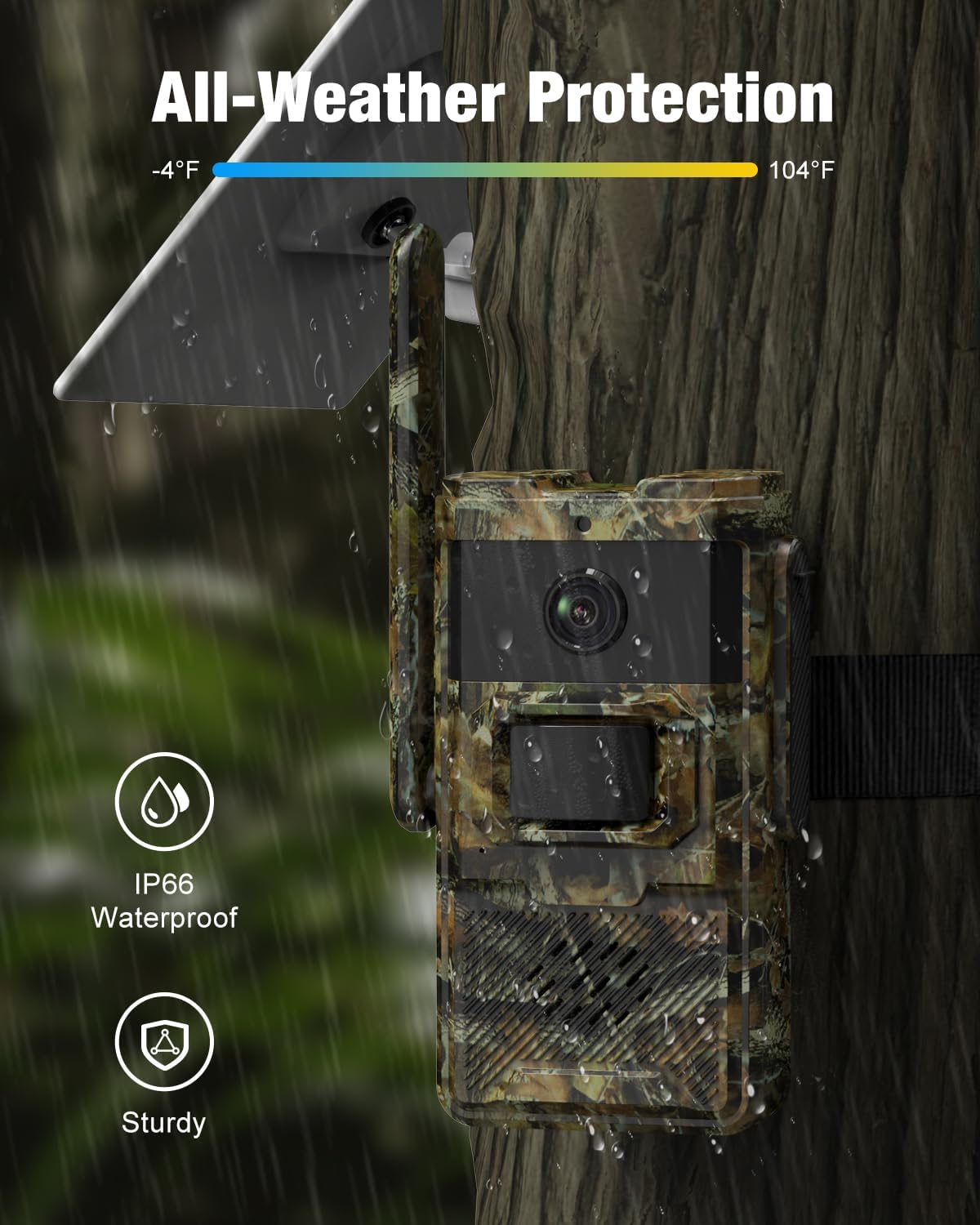 Solar Powered 4G LTE Cellular Trail Camera with App Control P344