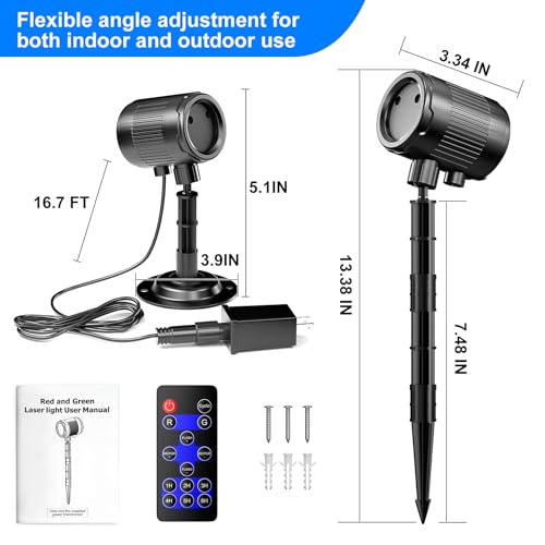 Christmas Laser Projector Light Outdoor, RGB Firefly Moving Lights, IP65 Waterproof for Garden Yard Party B711