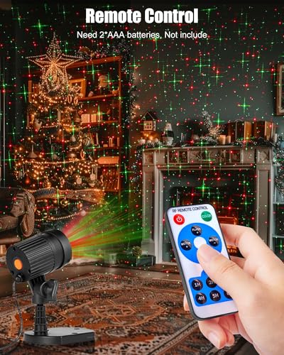 Christmas Projector Lights Outdoor Red Green Starry Waterproof Q405
