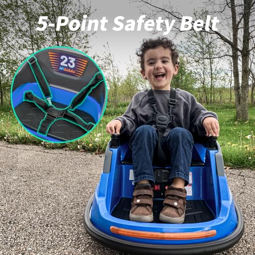 Kids Bumper Car with Remote Control, 3 Speeds - Blue U740787