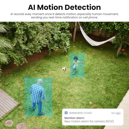 2K Wireless Security Camera Outdoor with AI Motion Detection and Solar Charging B676